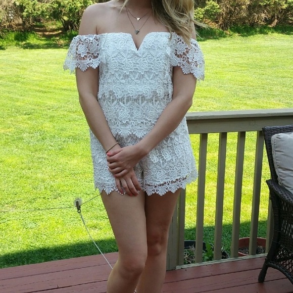 Yumi kim best day white lace romper - Picture 4 of 11